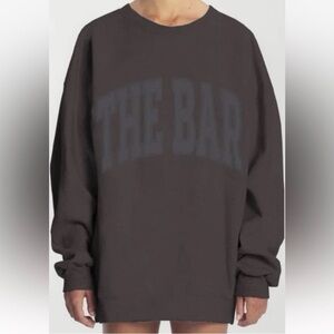 THE BAR Grey/Charcoal Oversized Sweatshirt - size Large